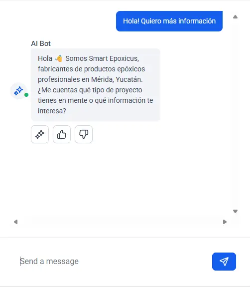 Conversación de un cliente con el bot de IA de Lead Pilot atendiendo en automático.